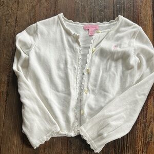 Girls' White Cardigan
